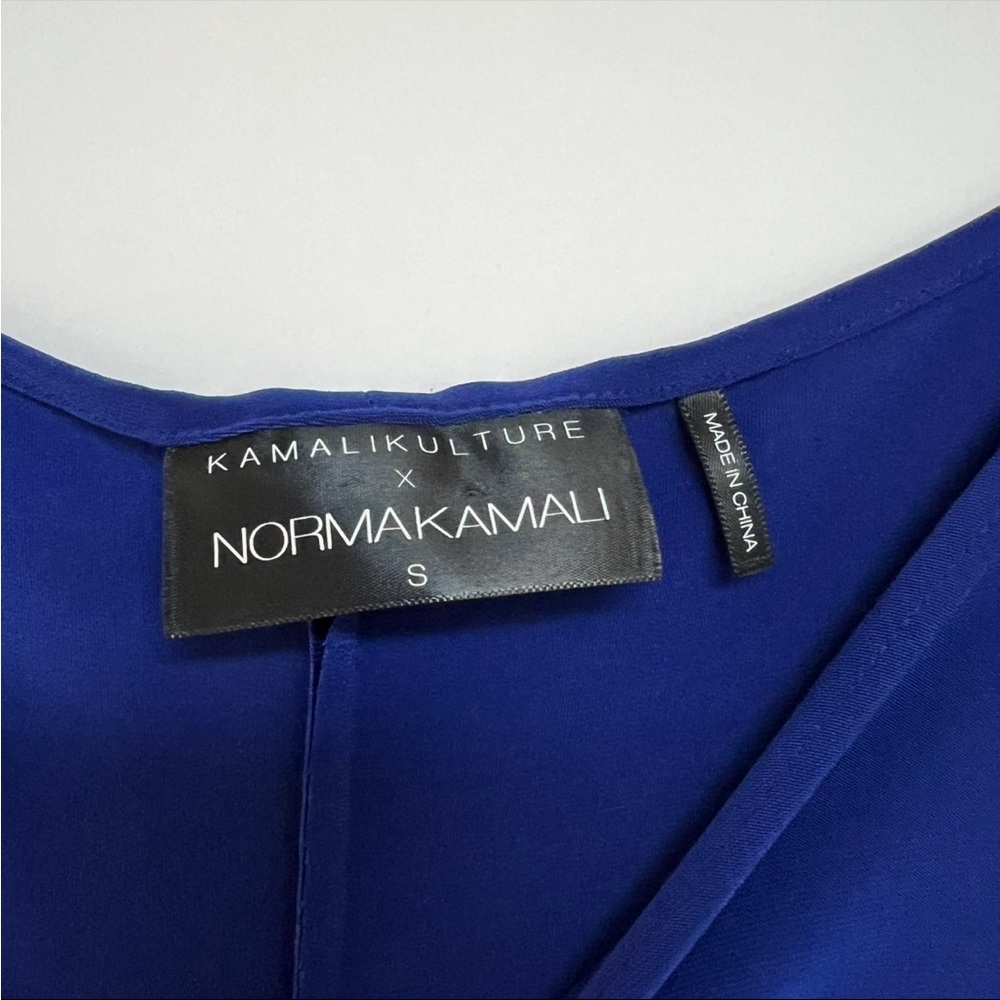 Norma Kamali Royal Blue Ruched Side Maxi Dress Sleeveless Size Small - Picture 5 of 9